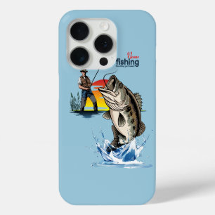 Vintage Bassvissers Grafische Kunst [Mannelijk]  iPhone 15 Pro Case