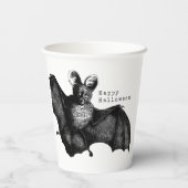 Vintage Bat Halloween Papieren Bekers (Achterkant)