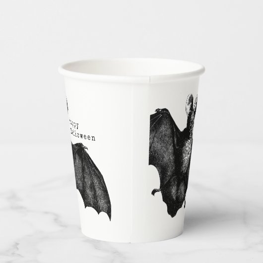 Vintage Bat Halloween Papieren Bekers (Rechts)