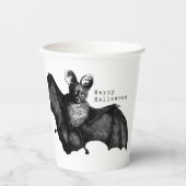 Vintage Bat Halloween Papieren Bekers (Voorkant)