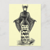 Vintage Bat Lady Briefkaart (Voorkant)