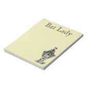 Vintage Bat Lady Notitieblok (Linkerzijde)