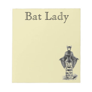 Vintage Bat Lady Notitieblok