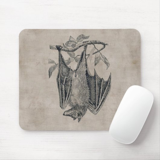 Vintage Bat Mousepad Muismat (Met muis)
