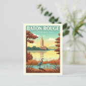 Vintage Baton Rouge Louisiana Briefkaart (Staand voorkant)