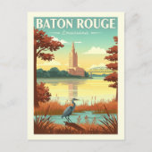 Vintage Baton Rouge Louisiana Briefkaart (Voorkant)