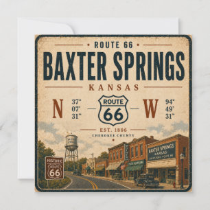 Vintage Baxter Springs Highway Erfgoed