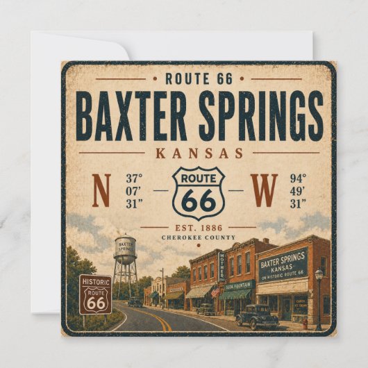 Vintage Baxter Springs Highway Heritage (Voorkant)