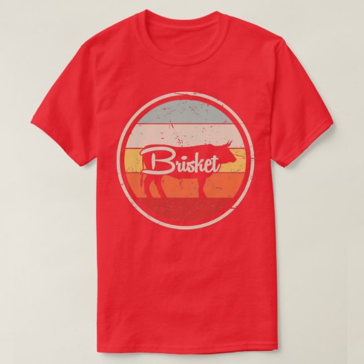 Vintage BBQ Brisket Barbecue Beef  T-shirt (Design voorkant)