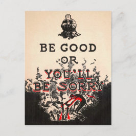 Vintage be Good Devil Briefkaart