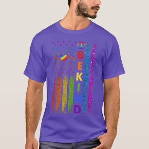 Vintage BE LGBTQ Gay Pride Month Rainbow Amer T-shirt