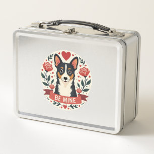 Vintage Be Mine Corgi Valentijns Bloemrijke Folk A