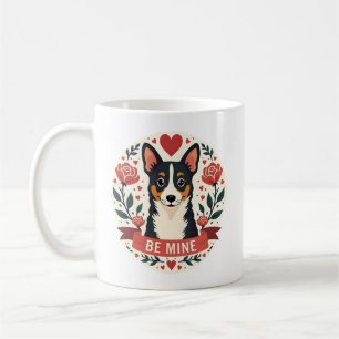 Vintage Be Mine Corgi Valentijnsdag Bloemrijke Fol Koffiemok
