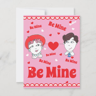 Vintage Be Mine Valentijnskaart