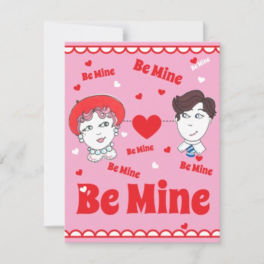 Vintage Be Mine Valentijnskaart (Voorkant)