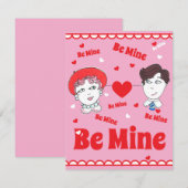 Vintage Be Mine Valentines Flat Card (Voorkant / Achterkant)