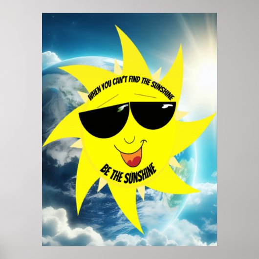 Vintage Be The Sunshine Poster (Voorkant)