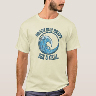Vintage Beach Bum Brad Bar en Grillroom T-shirt