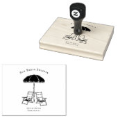 Vintage Beach Chairs | Coastal Lifestyle Branding Rubberstempel (Gestempeld)