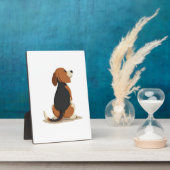 Vintage Beagle Dog Back View Illustration Pet Love Fotoplaat (Zijkant)