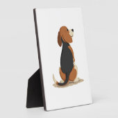 Vintage Beagle Dog Back View Illustration Pet Love Fotoplaat (Zijkant)
