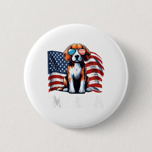 Vintage Beagle Merica Sungles Patriottische Amerik Ronde Button 5,7 Cm