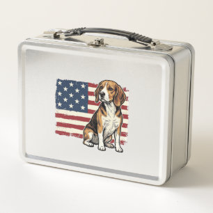 Vintage Beagle Patriottische Vlag Hond Shirt Ontwe