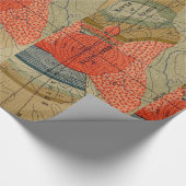 Vintage Bear Butte Circus Platte Kaart Cadeaupapier (Hoek)