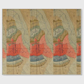 Vintage Bear Butte Circus Platte Kaart Cadeaupapier (Vlak)