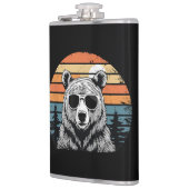 Vintage Bear with Sunglasses Heupfles (Links)