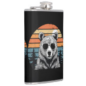 Vintage Bear with Sunglasses Heupfles (Rechts)