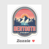 vintage Beartooth Highway us 212 Montana weg Sticker (Vel)