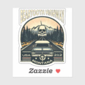 vintage Beartooth Highway us 212 Montana weg Sticker (Vel)