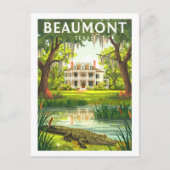 Vintage Beaumont Texas Briefkaart (Voorkant)