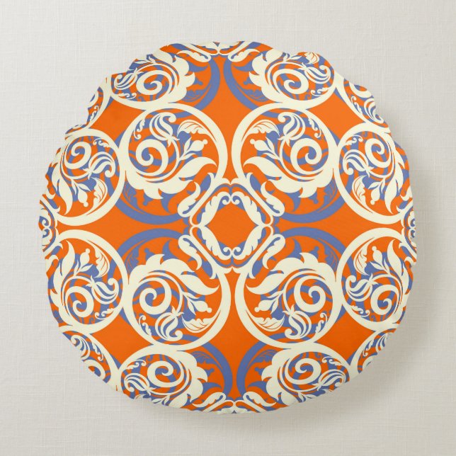 Vintage beautiful background, seamless pattern, lu rond kussen (Voorkant)