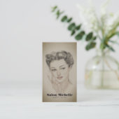 Vintage Beauty Salon Estheticus Visitekaartje (Staand voorkant)