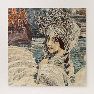 Vintage Beauty Zwanenprinses Vrubel Schilderij Legpuzzel