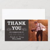 VINTAGE BEDANKJE | TROUWKAART BEDANKJE BEDANKKAART (Voorkant / Achterkant)