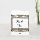 VINTAGE BEDANKKAART VOOR BRUIDSSLUIER FEEST (Achterkant)