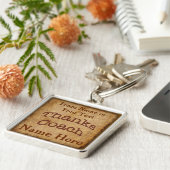 Vintage Bedankt Coach Cadeau-ideeën met Naam en Te Sleutelhanger (Zijkant)