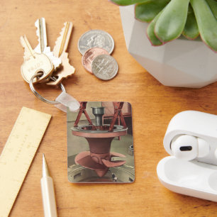 Vintage Bedrijf, Energie uit reusachtige waterturb Sleutelhanger