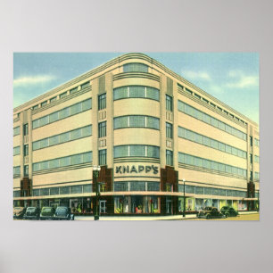 Vintage bedrijf, Knapp's warenhuis Poster