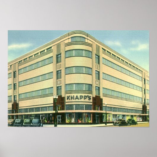 Vintage bedrijf, Knapp's warenhuis Poster (Voorkant)