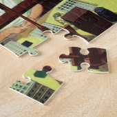 Vintage bedrijf, telefoon assemblagelijn arbeiders legpuzzel (Zijkant)