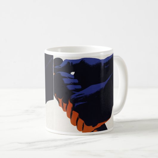 Vintage bedrijfsfabriek, productie koffiemok (Voorkant rechts)