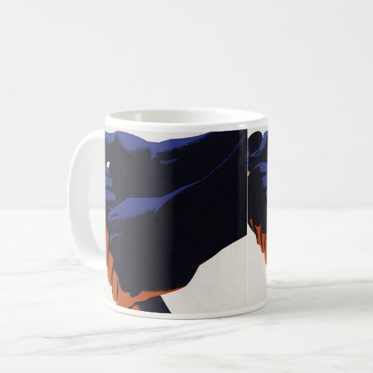 Vintage bedrijfsfabriek, productie koffiemok (Voorkant links)