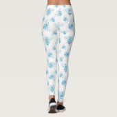Vintage Bee Botanische Blauwe (1) Leggings (Achterkant)
