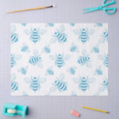 Vintage Bee Botanische Blauwe (1) Tissuepapier (Craft)