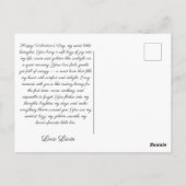 Vintage Bee Love Messenger Briefkaart (Achterkant)