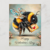 Vintage Bee Love Messenger Briefkaart (Voorkant)